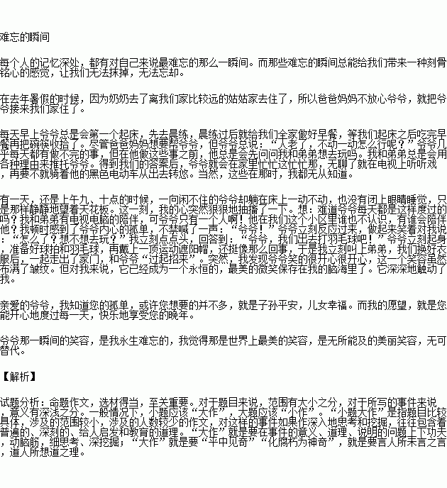 难忘的回忆作文600字