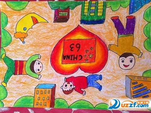 小学生国庆节绘画
