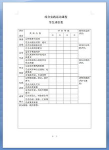 学院对学生的综合评价模板