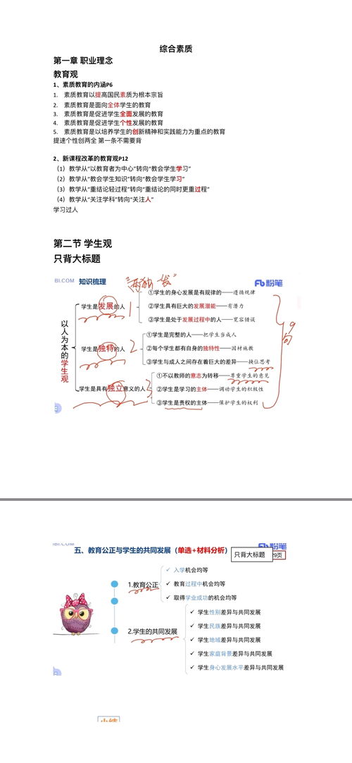 小学教资综合素质重点整理