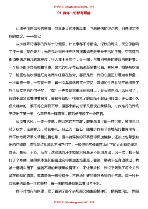 历届中考友情满分作文叙事文