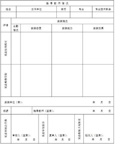 社会实践考核表