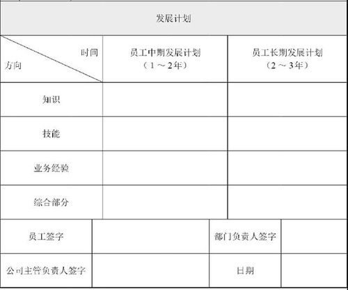 公司员工个人发展计划